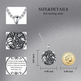Sterling Silver St Michael Pendant Necklace