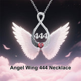 Sterling Silver Infinity Angel Number 444 Pendant Necklace