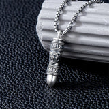 Sterling Silver Bear Lion Eagle Compass Tree of Life Bullet Urn Necklaces for Ashes