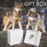 Sterling Silver Yin Yang Cross Wolf Ring for Men