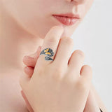 Sterling Silver Hummingbird Butterfly Bee Red Cardinal Pink Flamingo Adjustable Spoon Ring