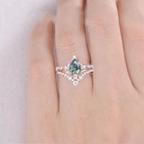 Sterling Silver 10K 14K 18K Gold Pear Shaped Gemstone Engagement Ring