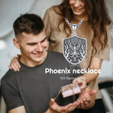 Sterling Silver Phoenix Pendant Necklace