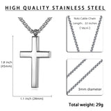 Stainless Steel Cross Pendant Necklace