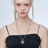 Sterling Silver Compass Pendant Necklace Graduation Jewelry Gift