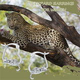 Sterling Silver Fox Frog Leopard Peacock Puppy Animal Hug Hoop Earrings