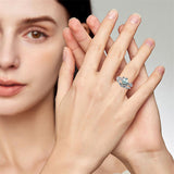 Sterling Silver Natural Moss Agate Blue Sandstone Opal Set Ring