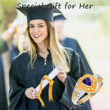 Sterling Silver Personalized Class Ring Graduation Ring for Women