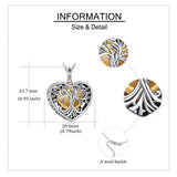 Sterling Silver Tree of Life Urn Necklaces Abalone Opal Shell Cremation Jewelry for Ashes