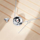 Sterling Silver Elephant Urn Necklace for Ashes