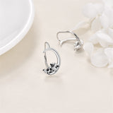 Sterling Silver Cow Leverback Earring
