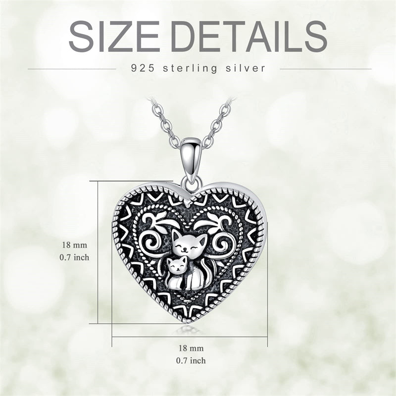 Sterling Silve Cat Photo Pendant Necklace
