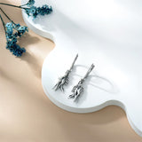 Sterling Silver Horse Leverback Earrings