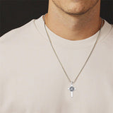 Sterling Silver 12 Constellation Cross Pendant Necklace