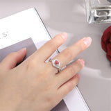 Sterling Silver Heart Urn Ring for Ashes Engraved With Always in My Heart