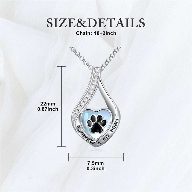 Sterling Silver Heart Shape Tear Dangle Urn Necklace for Ashes