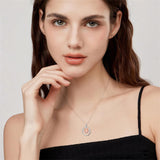 Sterling Silver Father-Daughter Pendant Necklace Engraved with Love You