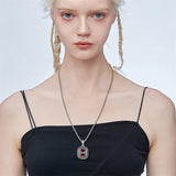 Sterling Silver 2025 Graduation Necklace Customized Text and Birthstone Pendant Necklace