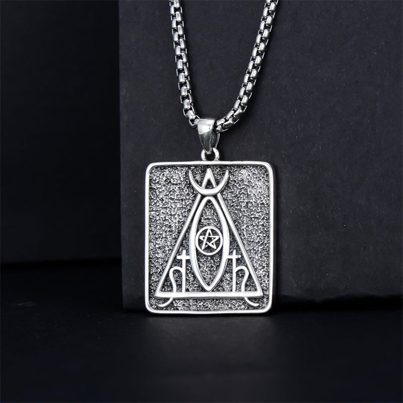 Sterling Silver Lilith Amulet Pendant Necklace