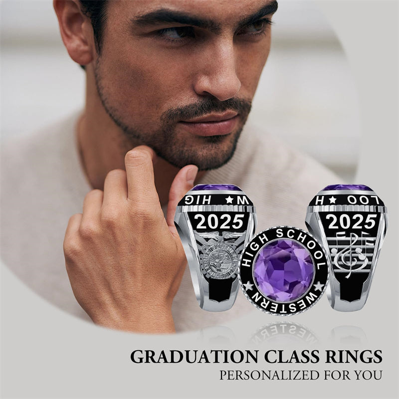 Sterling Silver Personalized  Engraved 2025 Class Ring