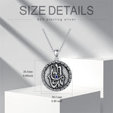 Sterling Silver Islamic Allah Religious Pendant Necklace