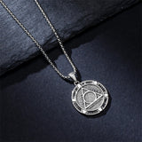 Sterling Silver AA Sobriety Alcoholics Anonymous  Pendant Necklace for Men