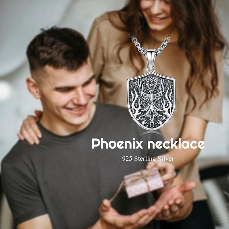 Sterling Silver Phoenix Nirvana Pendant Necklace