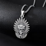 Sterling Silver Mictlantecuhtli Quetzalcoatl Tezcatlipoca Skull Pendant Necklace Aztec Jewelry For Men