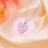 Sterling Silver Celtic Knot Mother and Child Pendant Necklace