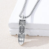 Sterling Silver Bear Lion Eagle Compass Tree of Life Bullet Urn Necklaces for Ashes