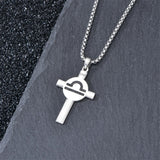 Sterling Silver 12 Constellation Cross Pendant Necklace