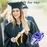 Sterling Silver Personalized Class Ring Graduation Ring for Women