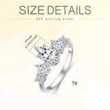 Sterling Silver Personalized Engraved 1.5 ct Pear Shape Engagement Ring