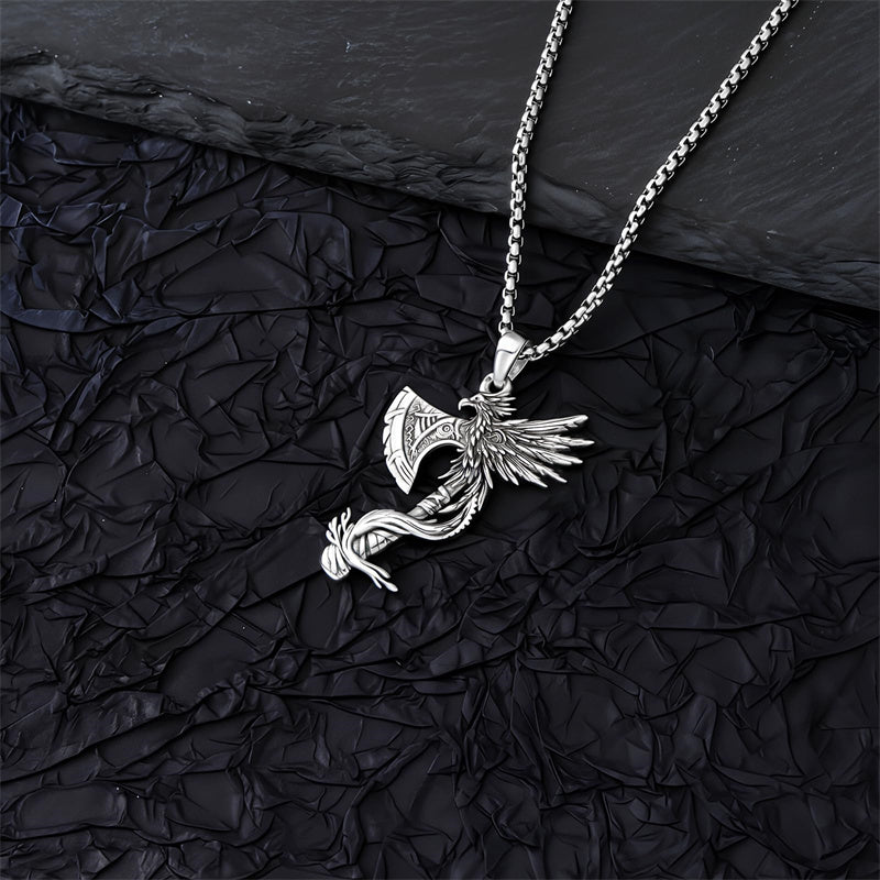 Sterling Silver Phoenix Pendant Necklace