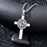 Sterling Silver 12 Constellation Cross Pendant Necklace