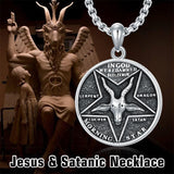 Sterling Silver Aztec Lion Cross Pendant Necklace