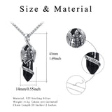 Sterling Silver Crystal Saint Michael Saint Christopher Guardian Angel Guadalupe Pendant Necklace