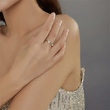 Sterling Silver Cute Cat Adjustable Ring for Women