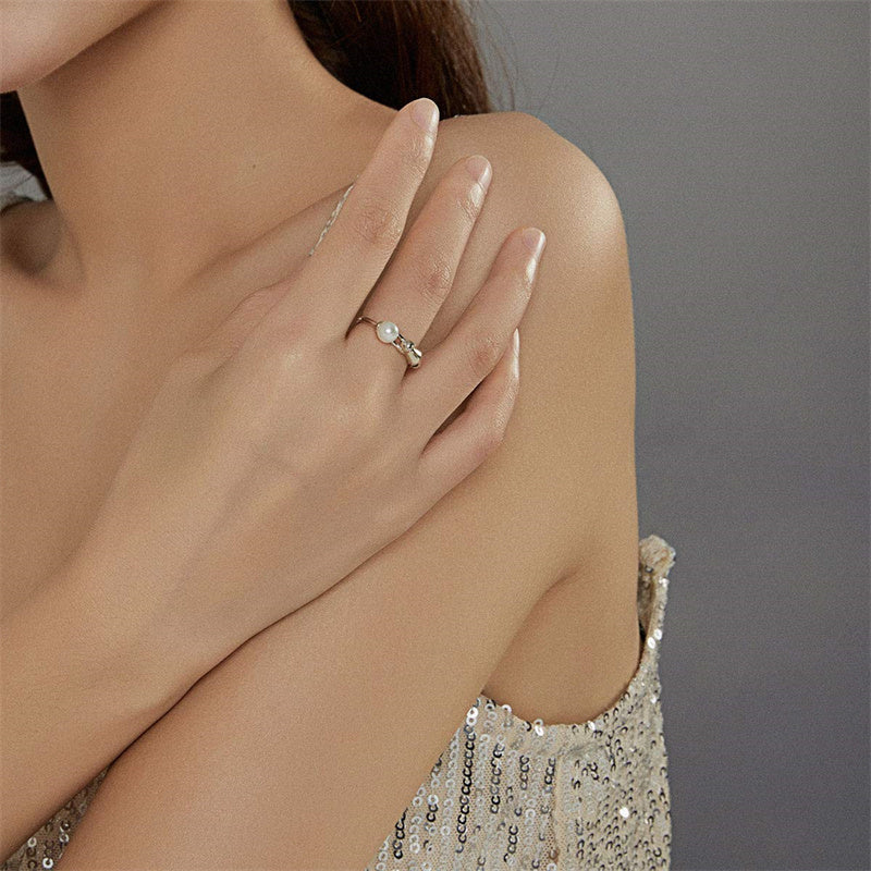 Sterling Silver Cute Cat Adjustable Ring for Women