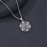 Sterling Silver AA Sobriety Alcoholics Anonymous  Pendant Necklace for Men