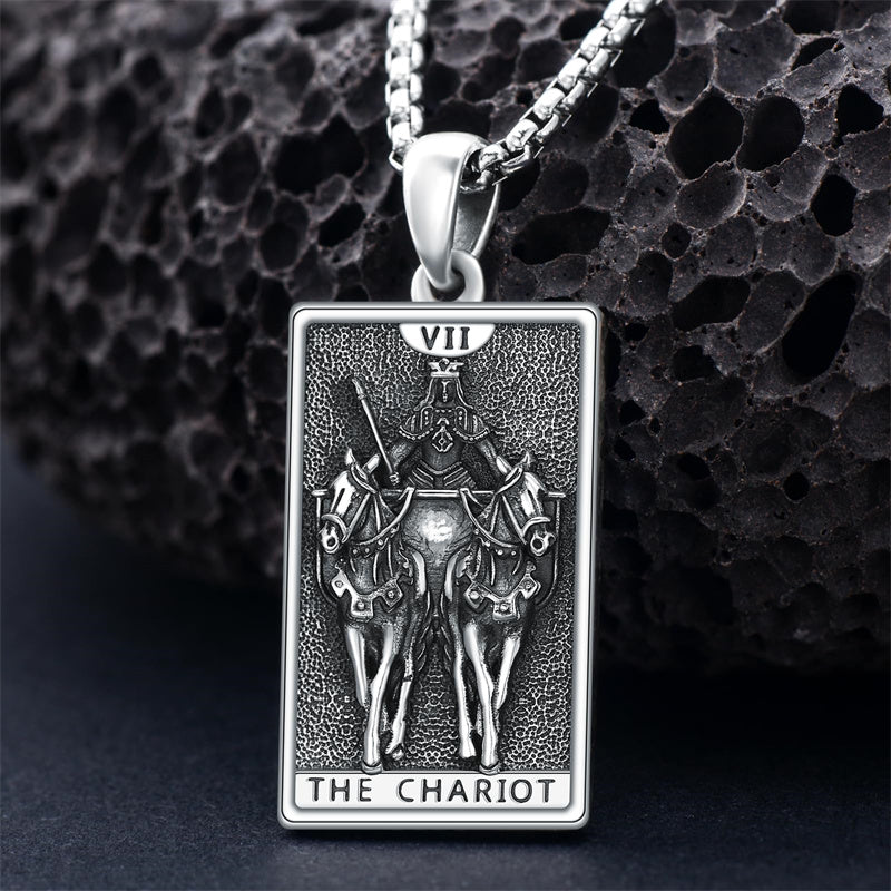 Sterling Silve Sun Moon Star Strength Lovers Death Devil Fool Tarot Card Pendant Necklace