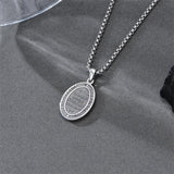 Sterling Silver St Anthony Francis Joseph Peregrine Raphael Sebastian Medal  Protection Pendant Necklace