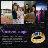 Sterling Sliver Personalied Engraved Birthstone Graduation High School Rings