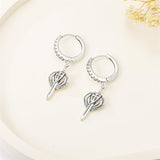 Sterling Silver Sword Hoop Earrings