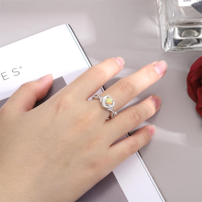 Sterling Silver Heart Urn Ring for Ashes Engraved With Always in My Heart