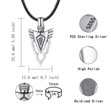 Sterling Silver Arrow Celtic Knot Cross Wolf Urn Necklace for Ashes