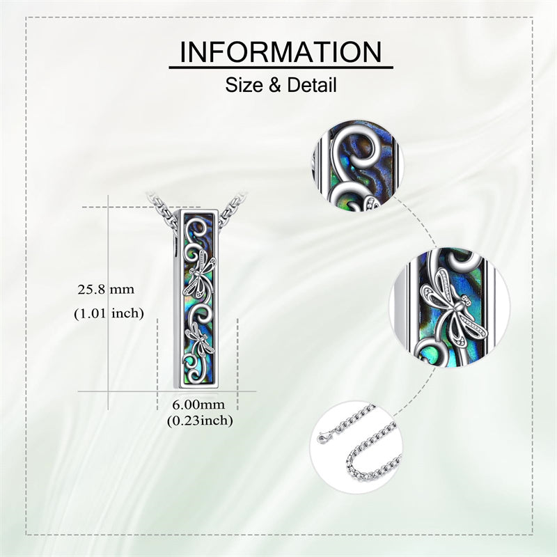 Sterling Silver Abalone Shell Butterfly Dragonfly Moon Phase Mountains Sunflower Tree of Life Urn Necklaces for Ashes