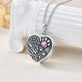 Sterling Silver Heart Personalized Photo  Paw Print Urn Necklace for Ashes