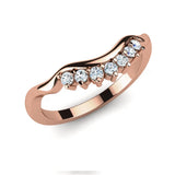 Sterling Silver Personalized Engraved Diamond Wedding Ring Set  Engagement Ring