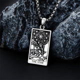 Sterling Silve Sun Moon Star Strength Lovers Death Devil Fool Tarot Card Pendant Necklace